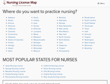 Tablet Screenshot of nursinglicensemap.com